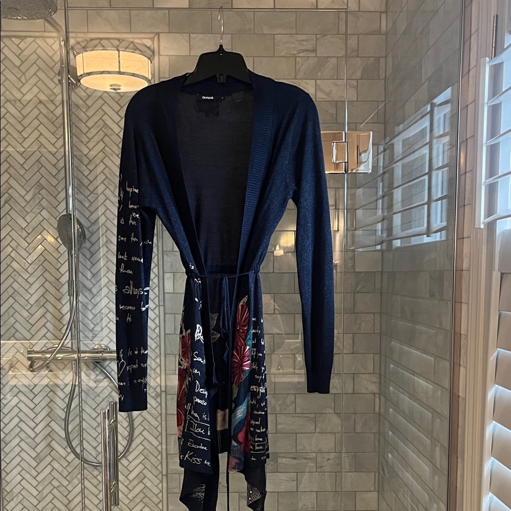 Desigual Dark Blue Knit Cardigan